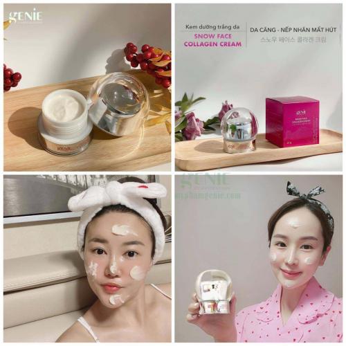 Kem Dưỡng Ốc Sên Genie Snow Face Collagen Cream 20g