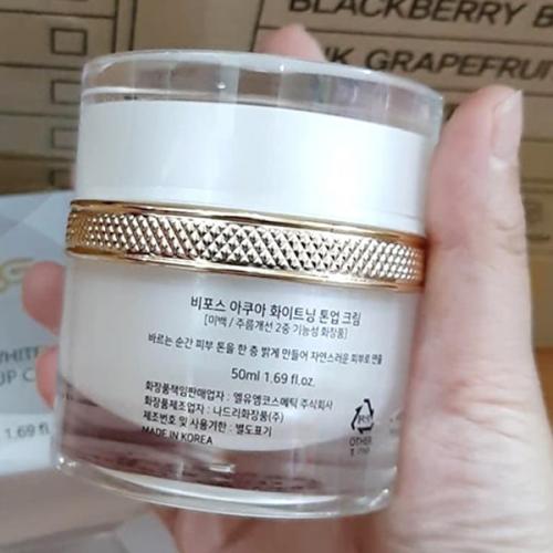 Kem Dưỡng Trắng Da BePOS Aqua Whitening Tone Up Cream Hàn Quốc 50ml