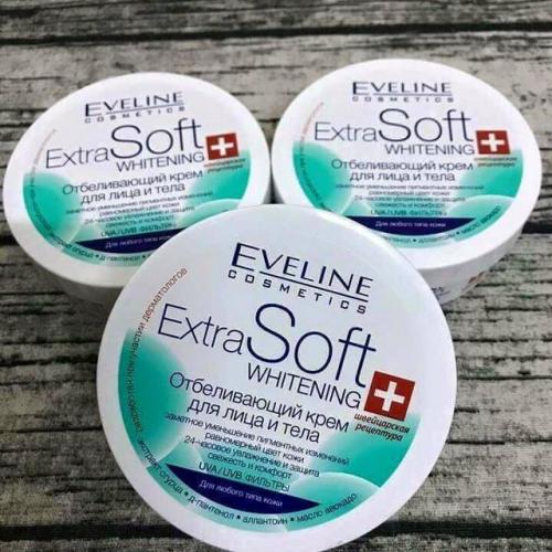 Kem Dưỡng Trắng Da Eveline Extra Soft Whitening Face and Body Cream 200ml