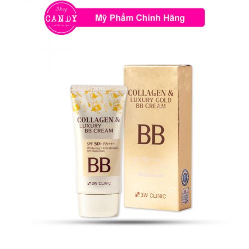 Kem nền trang điểm 3W Clinic Collagen Luxury Gold BB Cream SPF50+ PA+++ 50ml