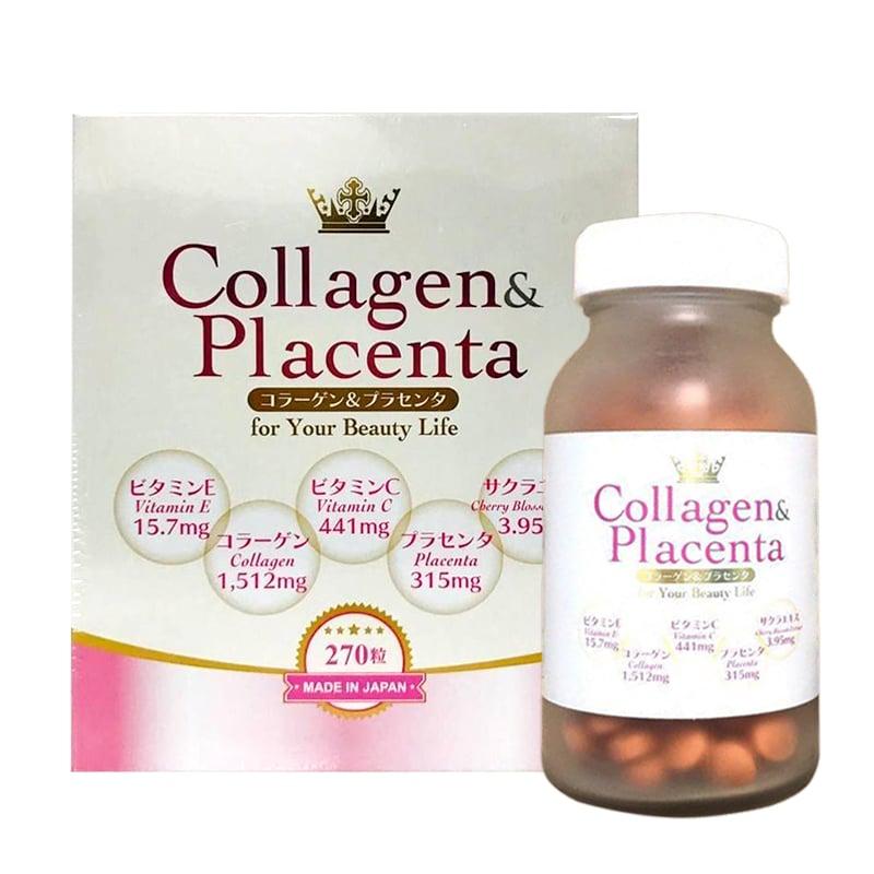 Viên Uống Trắng Da Collagen Placenta 5 in 1 Cao Cấp Từ Nhật Bản